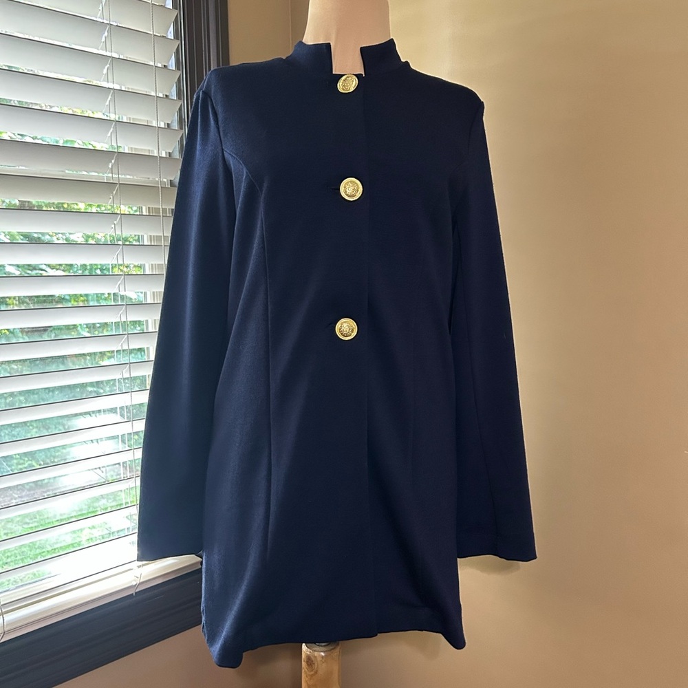 Melissa Paige Navy Jacket with Gold Buttons